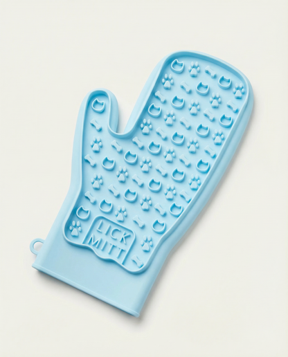 LickMitt® Dual-Sided Calming & Grooming Mitt | Blue