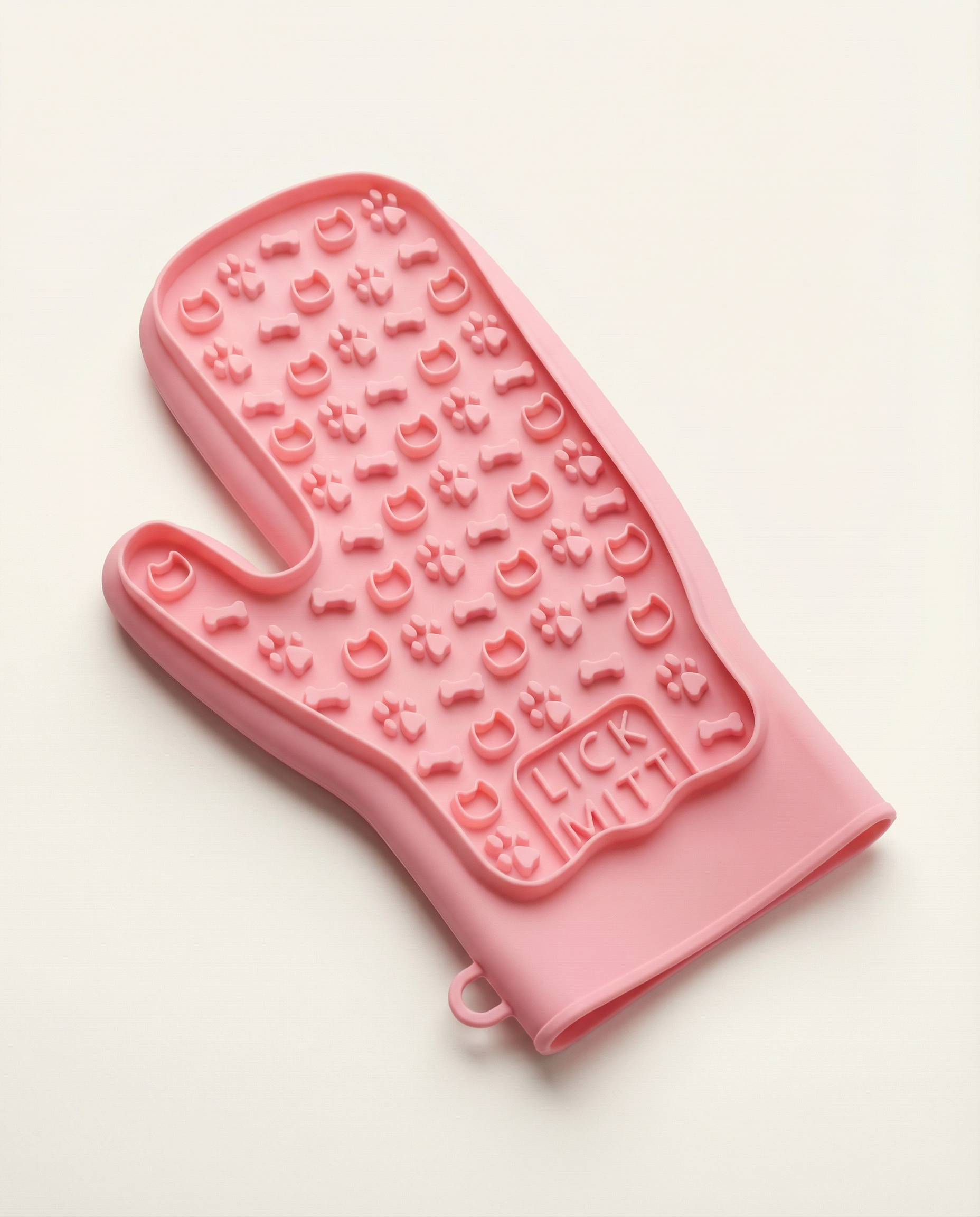 LickMitt® Dual-Sided Calming & Grooming Mitt | Pink