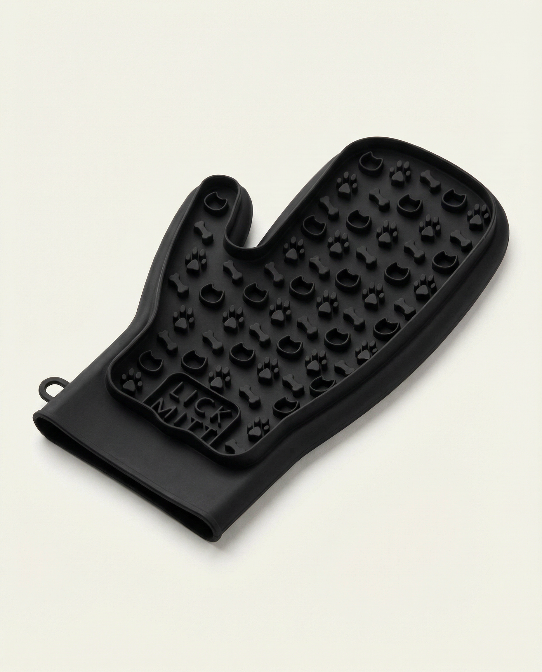 LickMitt® Dual-Sided Calming & Grooming Mitt | Black