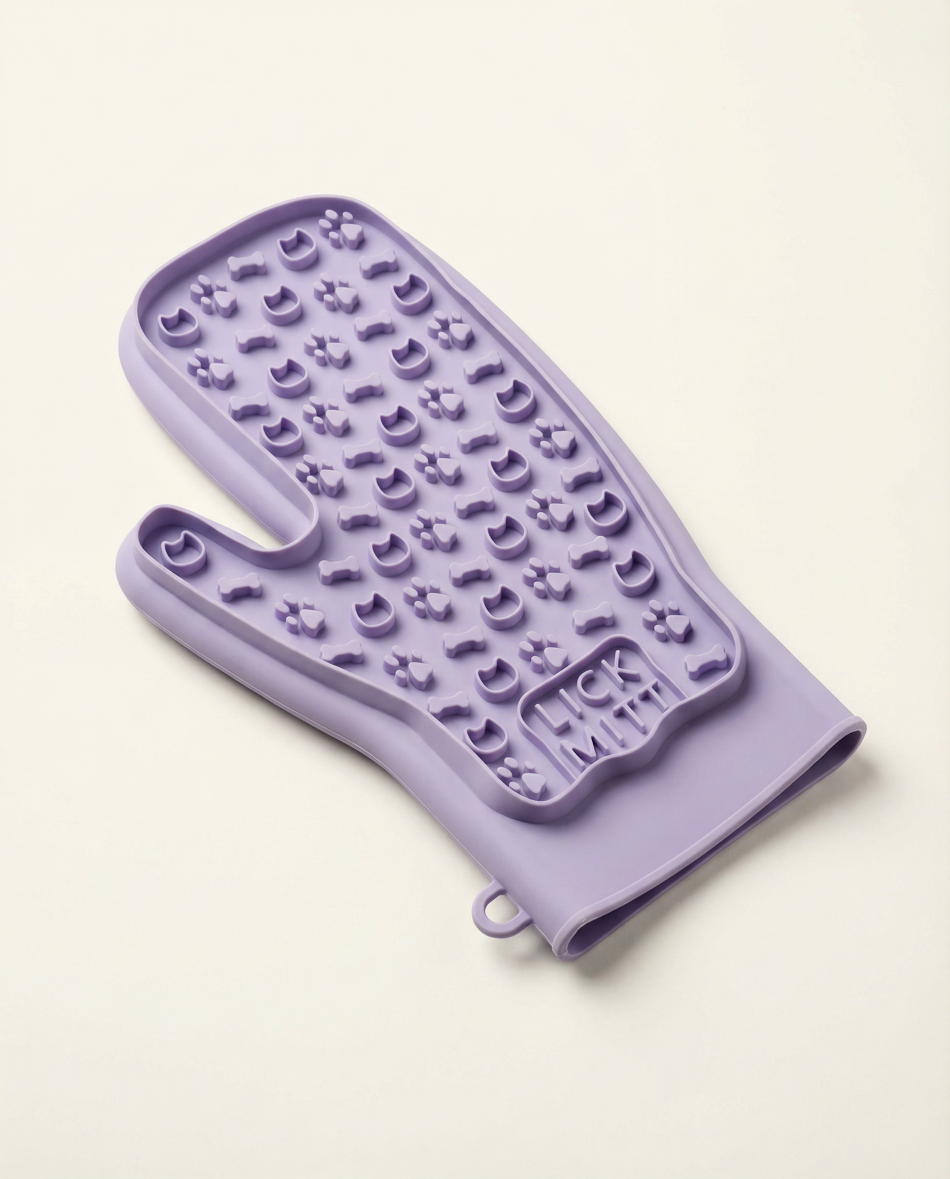LickMitt® Dual-Sided Calming & Grooming Mitt | Purple
