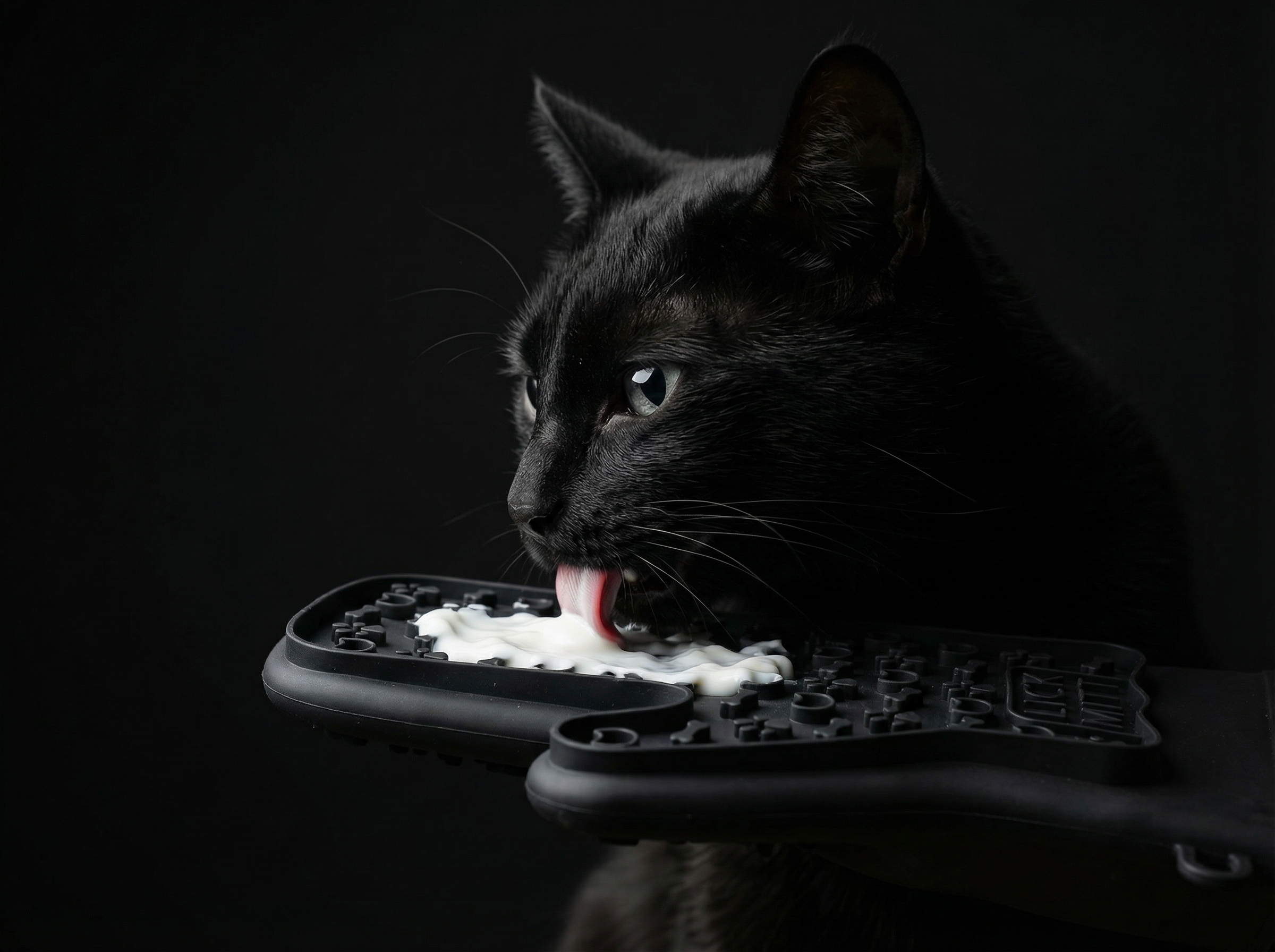 LickMitt® Dual-Sided Calming & Grooming Mitt | Black
