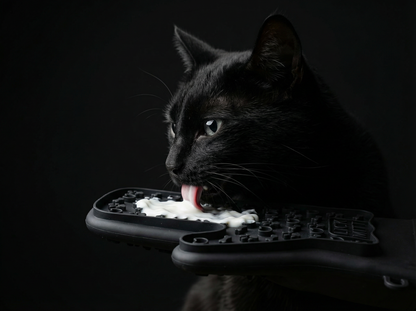 LickMitt® Dual-Sided Calming & Grooming Mitt | Black